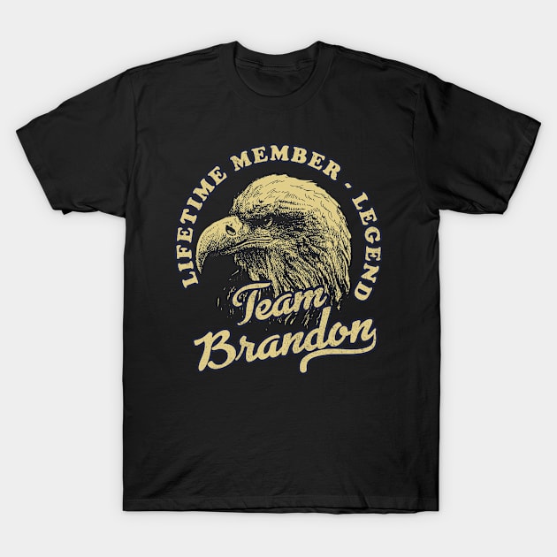 Brandon Name - Lifetime Member Legend - Eagle T-Shirt by Stacy Peters Art